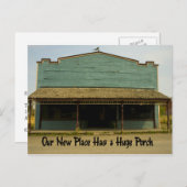 巨大なポーチおもしろい – 住所の変更 案内ポストカード (正面/裏面)