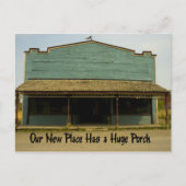 巨大なポーチおもしろい – 住所の変更 案内ポストカード (正面)