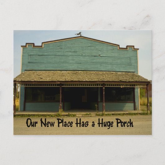 巨大なポーチおもしろい – 住所の変更 案内ポストカード (正面)