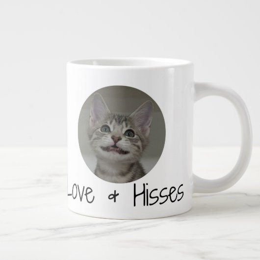 巨大なマグカップの上にフランソワを磨く ジャンボコーヒーマグカップ (右)