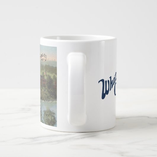 巨大なマグカップ上のカー中国はがき ジャンボコーヒーマグカップ (裏面)