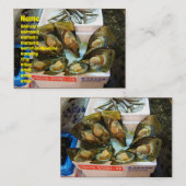 巨大なムラサキ貝のTsukijiの魚市場、東京、日本 名刺 (正面/裏面)