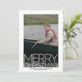 巨大なメリークリスマスの写真 – 植物学の背中 シーズンカード (スタンド正面)