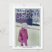 巨大なメリークリスマスの写真 – 植物学の背中 シーズンカード (正面)