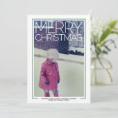 巨大なメリークリスマスの写真 – 植物学の背中 シーズンカード (スタンド正面)