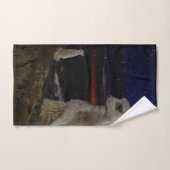 巨大なメルカットが小さなメルカットを見ている。 ハンドタオル (ハンドタオル)