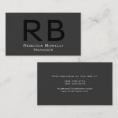 巨大なモノグラムプロフェッショナルマネージャーの名刺 名刺 (正面/裏面)