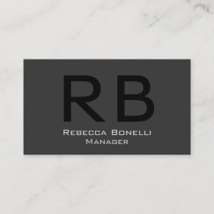 巨大なモノグラムプロフェッショナルマネージャーの名刺 名刺