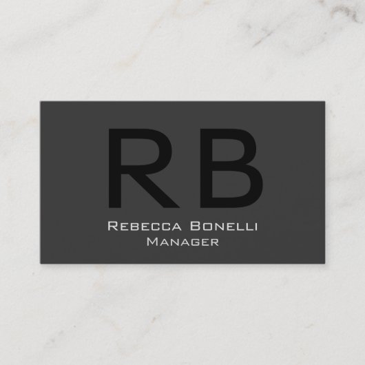 巨大なモノグラムプロフェッショナルマネージャーの名刺 名刺 (正面)