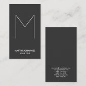 巨大なモノグラム垂直グレーの名刺 名刺 (正面/裏面)