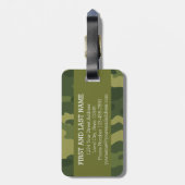 巨大なモノグラム文字Qカモフラージパターン ラゲッジタグ (裏面縦)