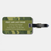 巨大なモノグラム文字Qカモフラージパターン ラゲッジタグ (裏面横)