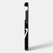 巨大なモノグラム シンプルな黒と白 iPhoneケース (左側面)