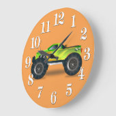 巨大なモンスタートラックの高速自動車道路恋人のデザイン ラージ壁時計 (傾斜)