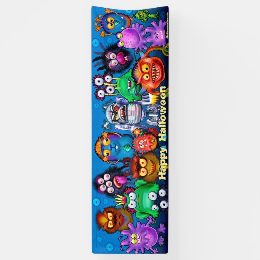 巨大なモンスターミキサーハロウィーンバナー 横断幕 (縦)