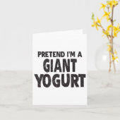 巨大なヨーグルトのふりをしよう - 簡単なハロウィンのコスチューム カード (黄色い花)