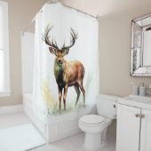 巨大なラッカー鹿 シャワーカーテン (インサイチュ)