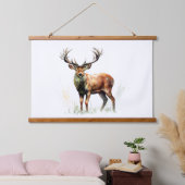 巨大なラッカー鹿 吊り下げ型タペストリー (寝室)