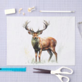 巨大なラッカー鹿 薄葉紙 (クラフト)