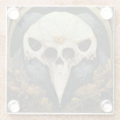 巨大なレイヴンホラーゴシックゴシック ガラスコースター (裏面)