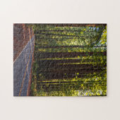 巨大なレッドウッドカリフォルニアの道 ジグソーパズル (横)