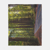 巨大なレッドウッドカリフォルニアの道 フリースブランケット (正面)