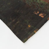 巨大なレッドウッドカリフォルニアの道 フリースブランケット (角)