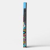 巨大なレトロの花ブルーピンク白 Case-Mate iPhoneケース (裏面 / 左)