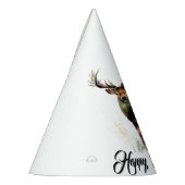 巨大なレーキディアーハッピーバースデー パーティーハット (左)