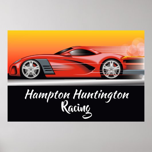 巨大なレースカーのポスターカスタマイズユー ポスター (正面)