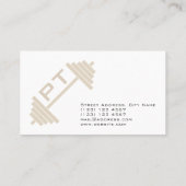 巨大なロゴのバーベルカバー 名刺 (裏面)