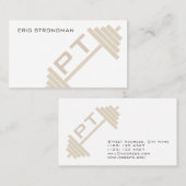 巨大なロゴのバーベルカバー 名刺 (正面/裏面)