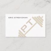 巨大なロゴのバーベルカバー 名刺 (正面)