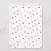 巨大なワイルドフラワーボヘミアン素朴な日を保存 招待状 (裏面)