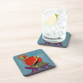 巨大な亀に乗って女性の女性を村落 コースター (右側)