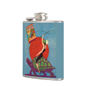 巨大な亀に乗って女性の女性を村落 フラスク (左)