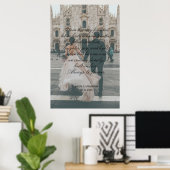 巨大な写真 ウェディング ギフト 脚本 書道 誓いの言葉 ポスター (ホームオフィス)