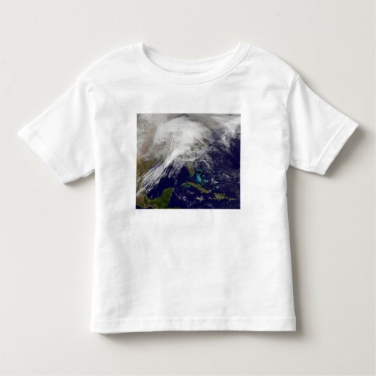 巨大な冬の嵐の衛星観測 トドラーTシャツ (正面)