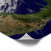 巨大な冬の嵐の衛星観測 ポスター (角)