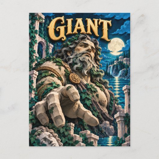 巨大な切り絵モンスター ポストカード (正面)