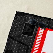 巨大な古い学校用カセットパーソナライズビーチタオル ビーチタオル (インサイチュ)