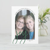 巨大な喜びスクリプトを持つフォトアーチ – ボタニカルバック シーズンカード (スタンド正面)