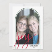 巨大な喜びスクリプトを持つフォトアーチ – ボタニカルバック シーズンカード (正面)