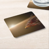 巨大な噴火のまわりに星Ngc 2547-Id8. スクエアペーパーコースター (アングル)