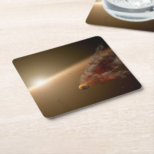 巨大な噴火のまわりに星Ngc 2547-Id8. スクエアペーパーコースター (アングル)