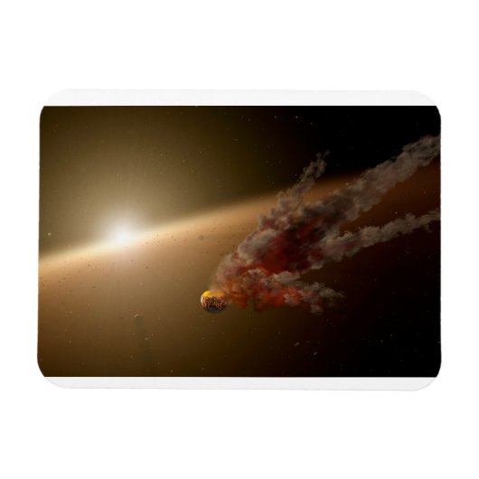 巨大な噴火のまわりに星Ngc 2547-Id8. マグネット (横)