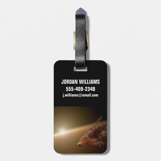 巨大な噴火のまわりに星Ngc 2547-Id8. ラゲッジタグ (裏面縦)