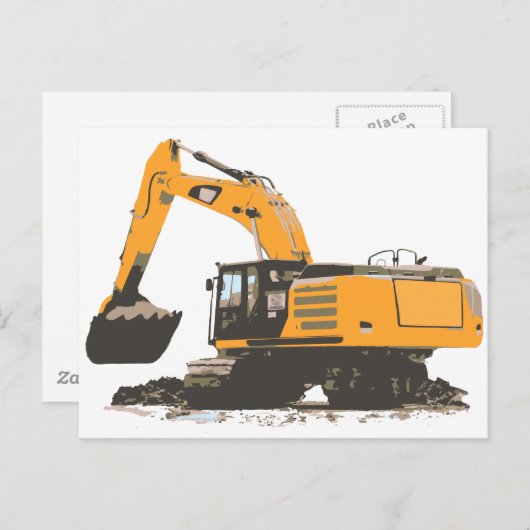 巨大な土の掘削機 ポストカード (正面/裏面)