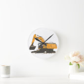 巨大な土の掘削機 ラウンド壁時計 (ホーム)