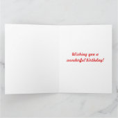 巨大な大型カップケーキハッピーバースデーカード カード (内部)